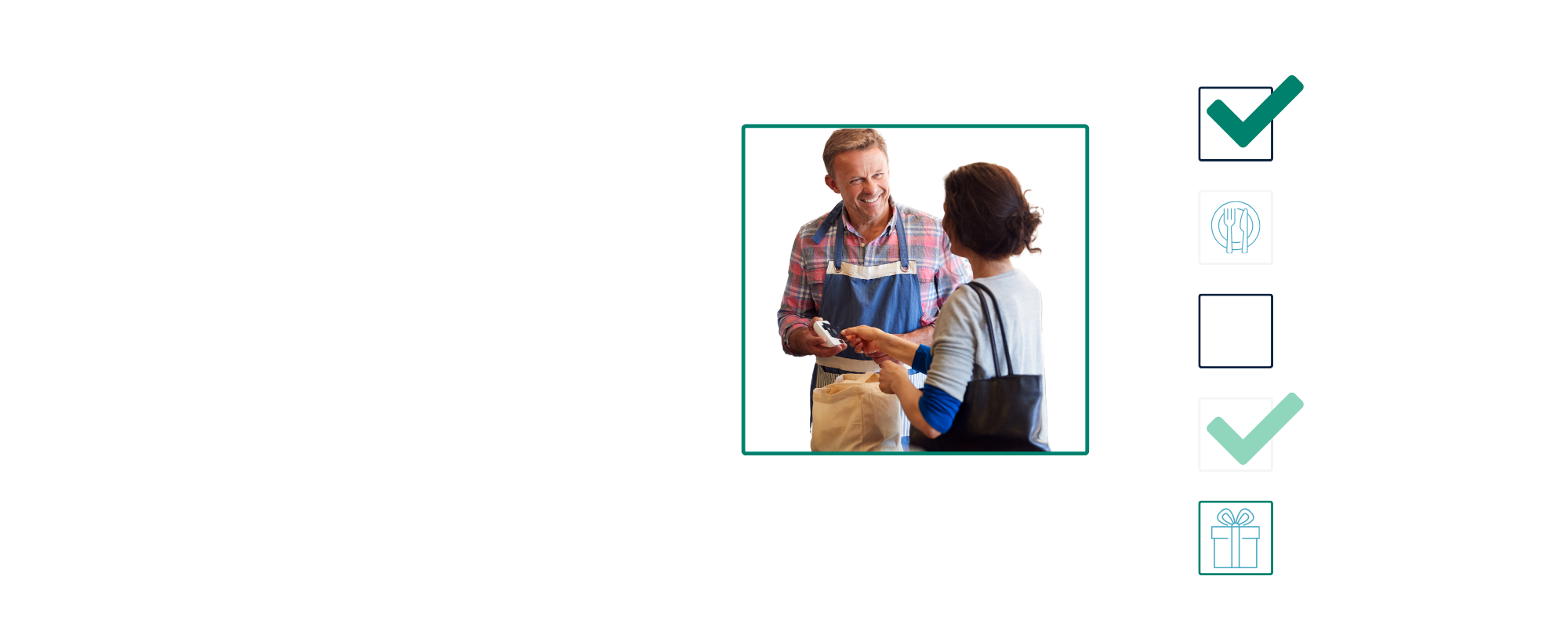 Woman paying for a purchase with a contactless debit card